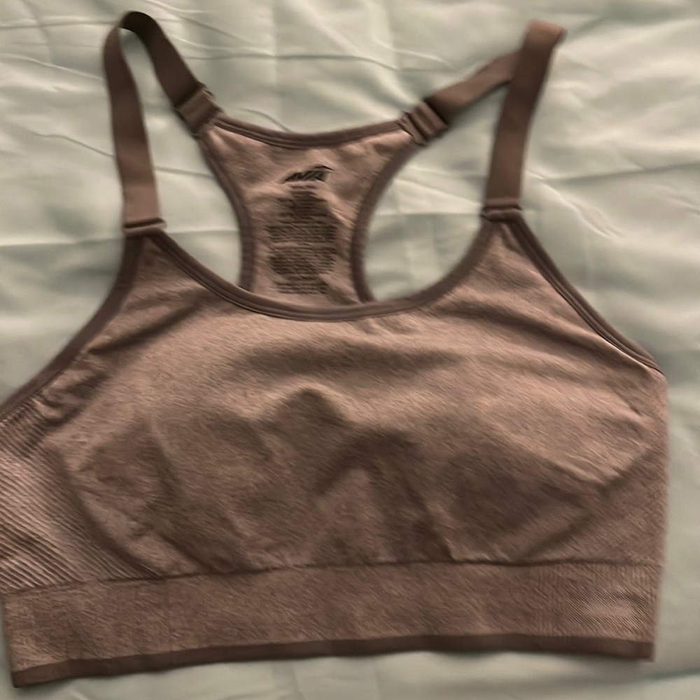 Gray sports bra